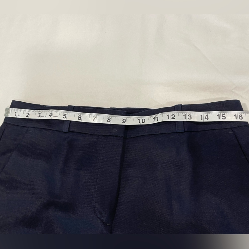 LOFT | Women’s Linen Blend Wide Leg Crop Pants | Navy | 6 - Picture 3 of 9